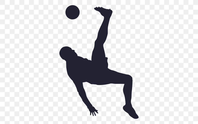 Football Player Sport Kick, PNG, 512x512px, Football Player, Arm, Balance, Ball, Black And White Download Free