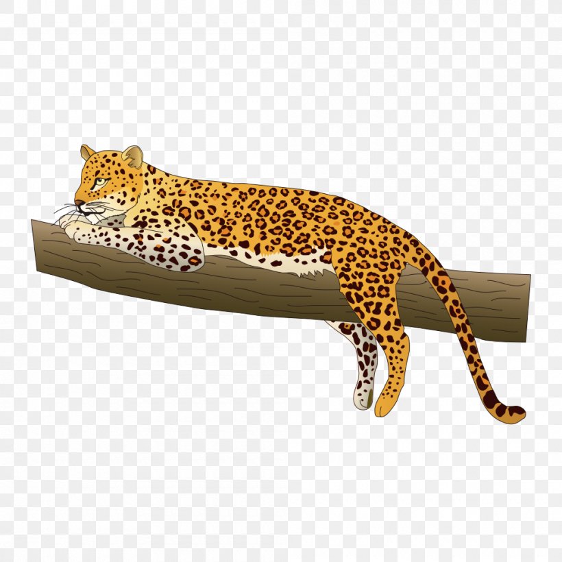 Cheetah Indian Leopard Euclidean Vector, PNG, 1000x1000px, Leopard, Animal, Big Cats, Carnivoran, Cartoon Download Free