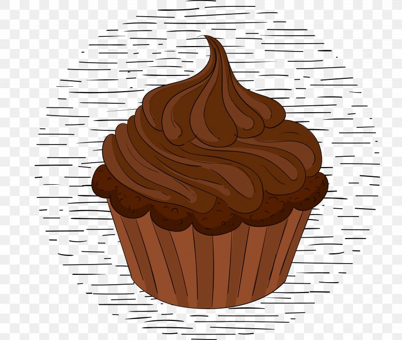 Cupcake Chocolate Cake Muffin Ganache, PNG, 4473x3788px, Cupcake, Bossche Bol, Buttercream, Cake, Chocolate Download Free