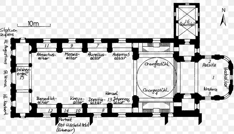St. Verena Baroque Floor Plan Abbot, PNG, 2221x1272px, Baroque, Abbot, Area, Black And White, Brand Download Free