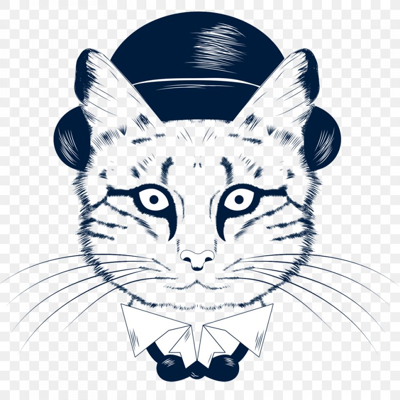 T-shirt Kitten Cat Paper, PNG, 984x984px, Tshirt, Art, Black And White, Carnivoran, Cartoon Download Free
