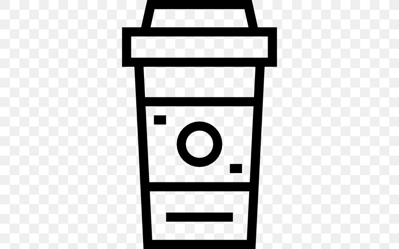 Coffee Cafe Take-out Latte Tea, PNG, 512x512px, Coffee, Area, Black And White, Cafe, Coffee Bean Download Free