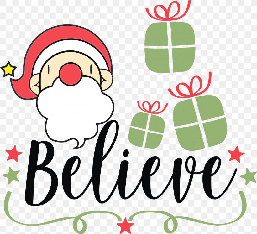 Christmas Day, PNG, 3000x2735px, Believe, Cartoon, Christmas, Christmas Day, Christmas Ornament Download Free