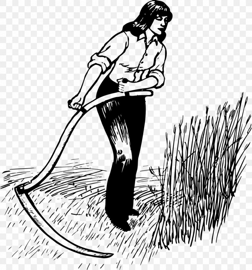 Scythe Woman Clip Art, PNG, 1194x1280px, Scythe, Arm, Art, Artwork, Black And White Download Free