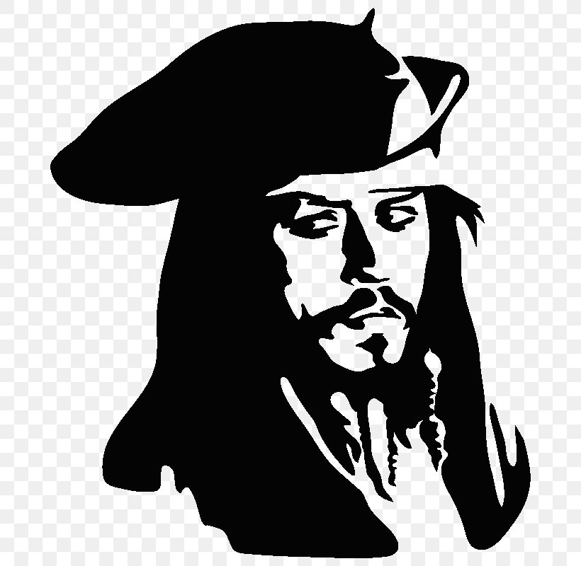 Jack Sparrow Davy Jones Clip Art Sticker Pirates Of The Caribbean, PNG, 800x800px, Jack Sparrow, Art, Artwork, Black, Black And White Download Free