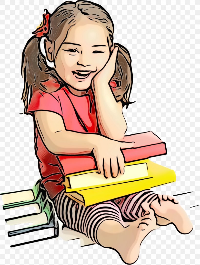 Cartoon Reading Clip Art Sitting Child, PNG, 1516x2005px, Watercolor, Cartoon, Child, Finger, Learning Download Free