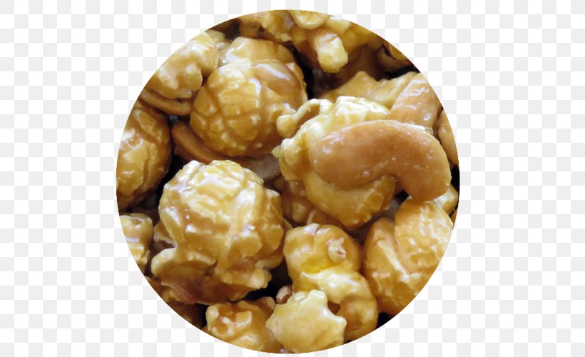 Popcorn Food Nut Dish Caramel, PNG, 500x500px, Popcorn, Caramel, Cashew, Dish, Flavor Download Free