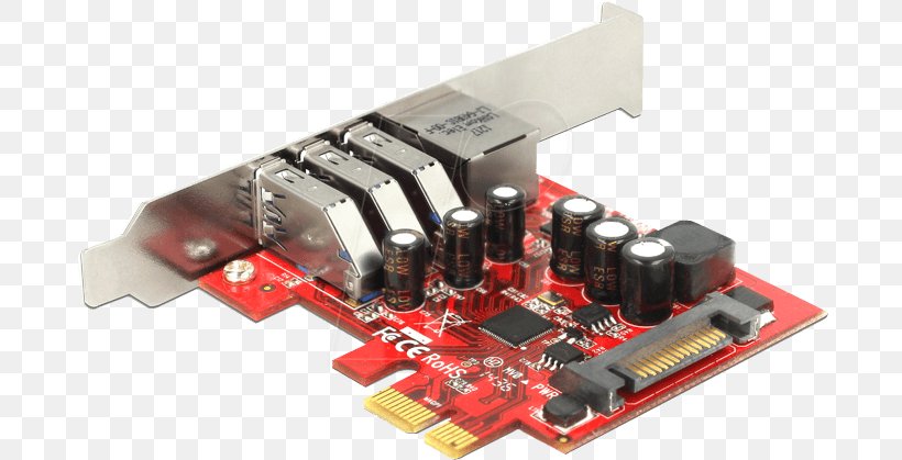 Sound Cards & Audio Adapters Graphics Cards & Video Adapters TV Tuner Card Conventional PCI Network Cards & Adapters, PNG, 690x419px, Sound Cards Audio Adapters, Circuit Component, Computer Component, Computer Port, Controller Download Free