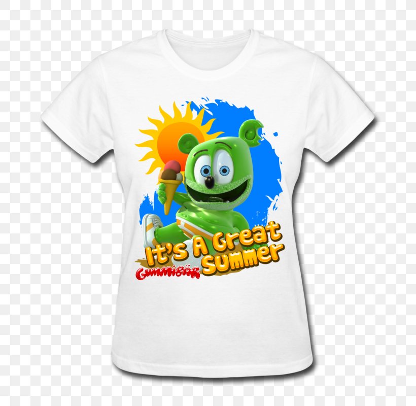 T-shirt It's A Great Summer I'm A Gummy Bear (The Gummy Bear Song) Gummibär Clothing, PNG, 800x800px, Tshirt, Bluza, Clothing, Crop Top, Fictional Character Download Free