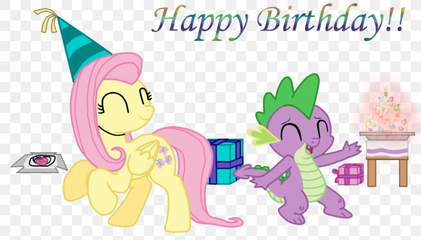 Fluttershy Applejack Pony Spike Birthday, PNG, 1182x675px, Watercolor, Cartoon, Flower, Frame, Heart Download Free