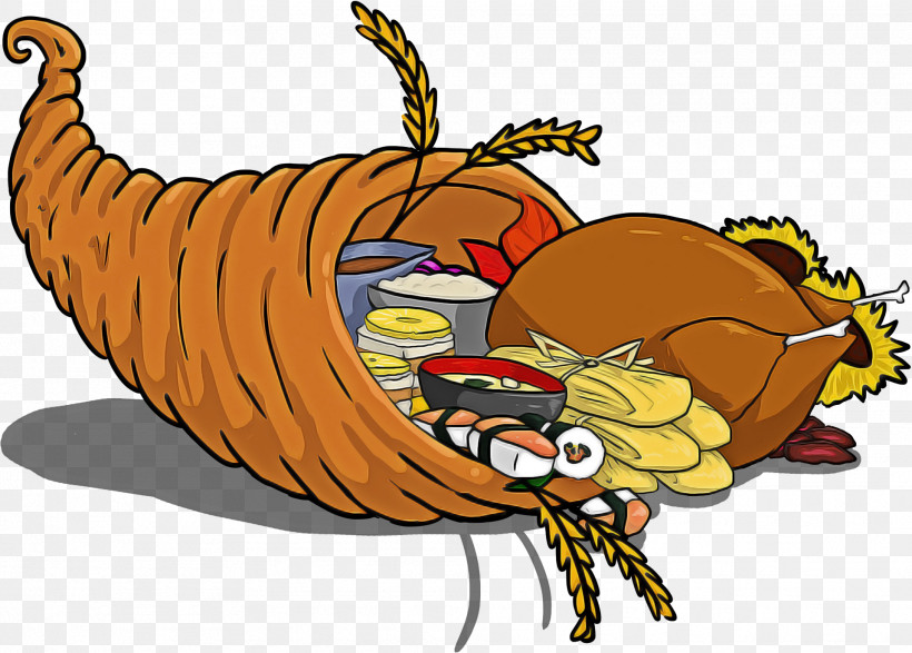 Thanksgiving, PNG, 1919x1374px, Cartoon, Thanksgiving, Turkey, Vegetable, Vegetarian Food Download Free
