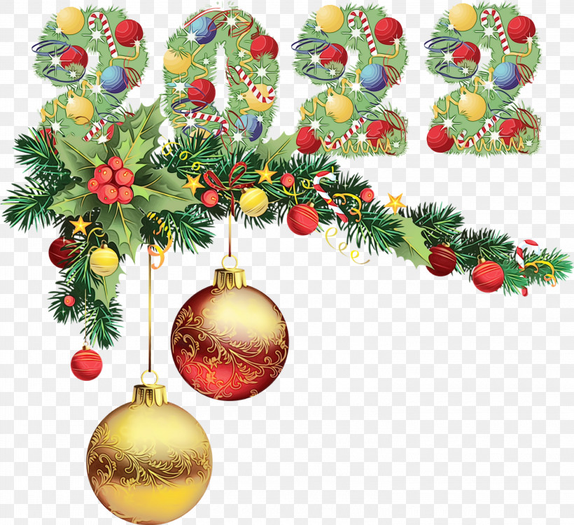 Christmas Day, PNG, 3000x2745px, Watercolor, Bauble, Christmas Day, Christmas Decoration, Christmas Lights Download Free