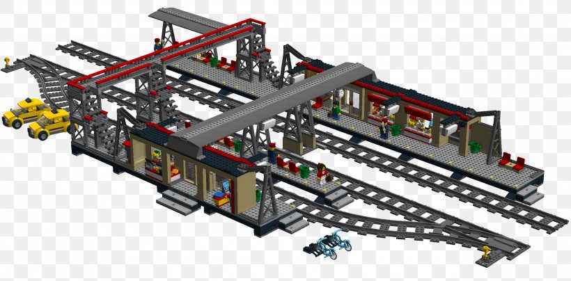 Train Station Rail Transport LEGO Construction Set, PNG, 2551x1259px, Train, City, Commuter Station, Construction Set, Creativity Download Free