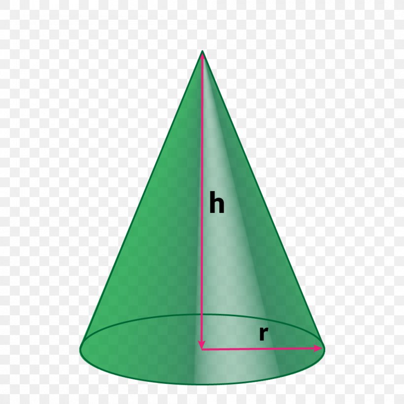 Cone Surface Area Triangle Volume Pyramid, PNG, 1000x1000px, Cone, Area, Base, Conic Section, Cylinder Download Free