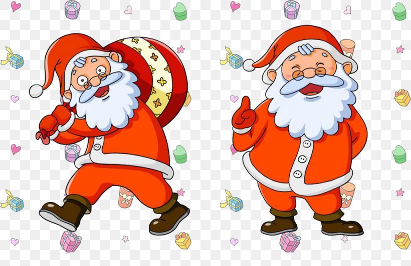 Santa Claus Christmas Tree Child Gift, PNG, 1024x665px, Santa Claus, Art, Cartoon, Child, Christmas Download Free