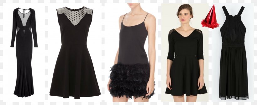 Little Black Dress H&M Bershka Fashion, PNG, 3000x1230px, Watercolor, Cartoon, Flower, Frame, Heart Download Free