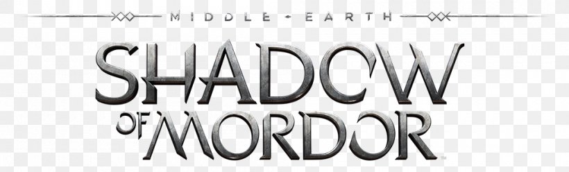 Middle-earth: Shadow Of Mordor Middle-earth: Shadow Of War Logo Font, PNG, 1000x303px, Middleearth Shadow Of Mordor, Area, Black And White, Brand, Calligraphy Download Free