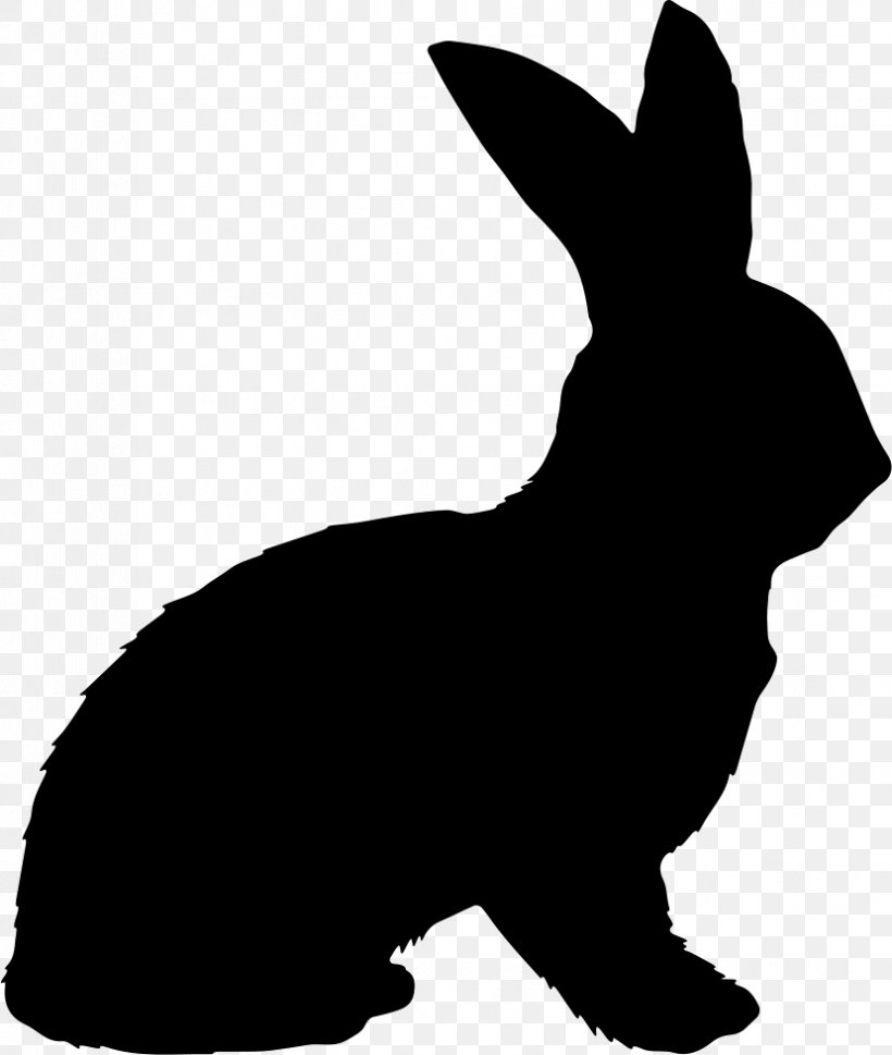 Rabbit Shape Easter Bunny Clip Art, PNG, 829x980px, Rabbit, Black, Black And White, Carnivoran, Cat Download Free