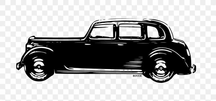 Classic Car Vintage Car Clip Art, PNG, 2400x1129px, Car, Antique Car, Art, Automotive Design, Black And White Download Free