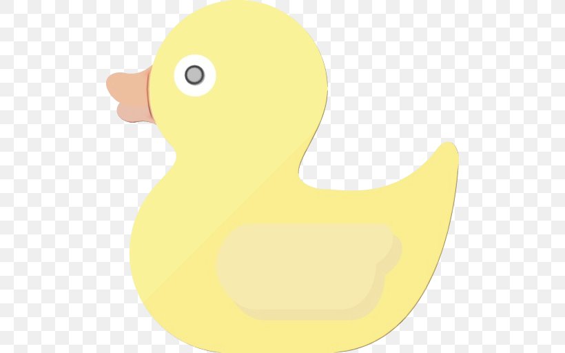 Duck Rubber Ducky Yellow Bird Ducks, Geese And Swans, PNG, 512x512px, Watercolor, Bath Toy, Beak, Bird, Duck Download Free