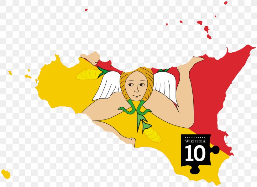 Flag Of Sicily Italy Map. Trinacria Stock Photography, PNG, 1280x931px, Sicily, Art, Cartoon, Fictional Character, Flag Download Free