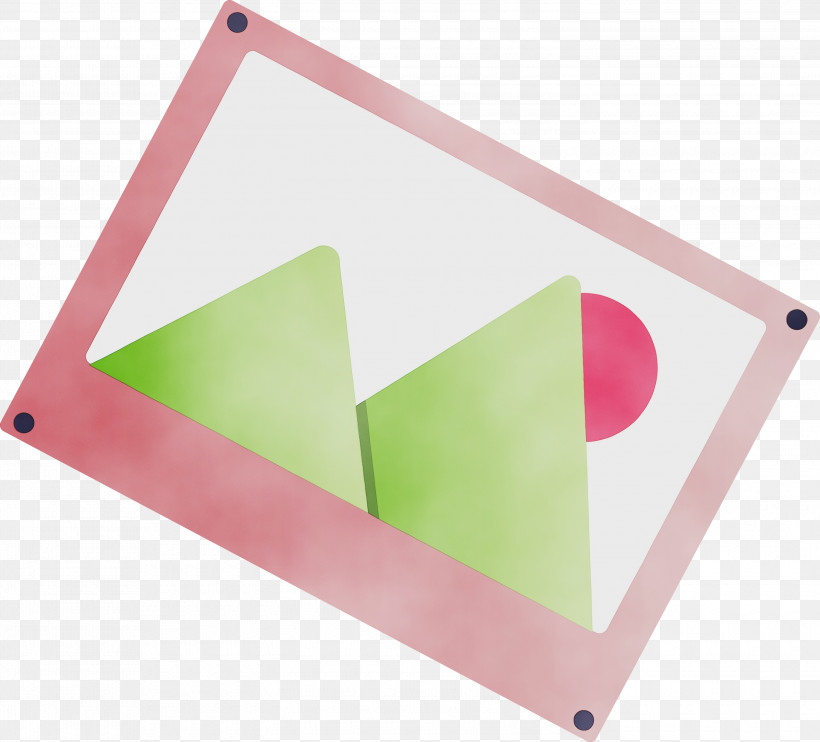Pink Triangle Technology Triangle Paper Product, PNG, 3000x2718px, Polaroid, Paint, Paper, Paper Product, Pink Download Free
