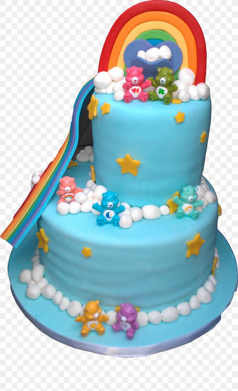 Birthday Cake Care Bears Frosting & Icing Torte, PNG, 973x1600px, Watercolor, Cartoon, Flower, Frame, Heart Download Free