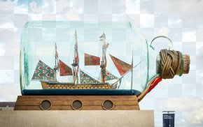 Model Ships - Fourth Plinth, Trafalgar Square National Maritime Museum National Gallery Greenwich Bateau En Bouteille PNG