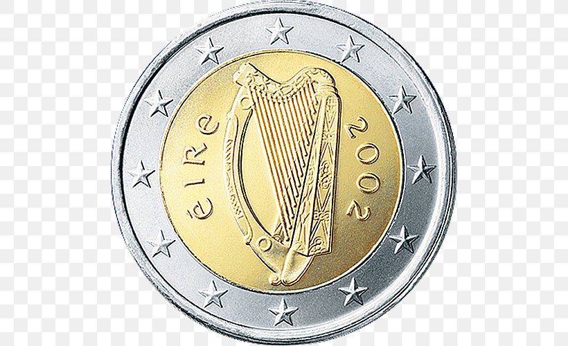 Ireland Celtic Harp Euro Coins 2 Euro Coin, PNG, 500x500px, 2 Euro Coin, Ireland, Celtic Harp, Celtic Music, Cent Download Free