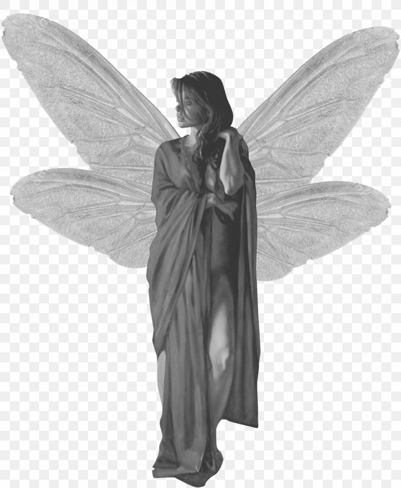 Statue Fairy Figurine Angel M, PNG, 1000x1216px, Statue, Angel, Angel M, Artwork, Black And White Download Free