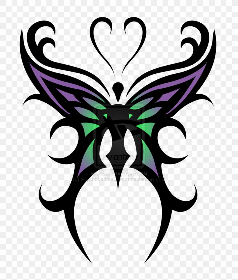 Butterfly Tattoo Tribe Drawing Clip Art, PNG, 900x1060px, Butterfly, Art, Clip Art, Color, Drawing Download Free