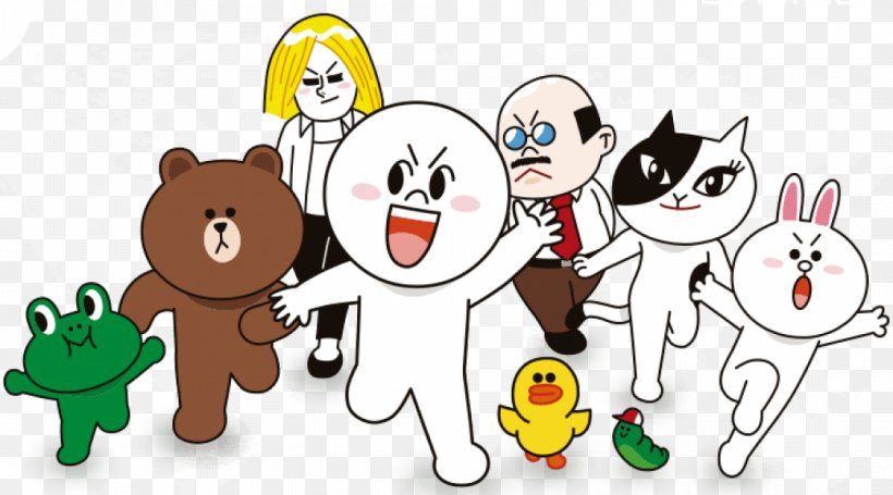 Line Friends Character Sticker, PNG, 1040x578px, Watercolor, Cartoon, Flower, Frame, Heart Download Free