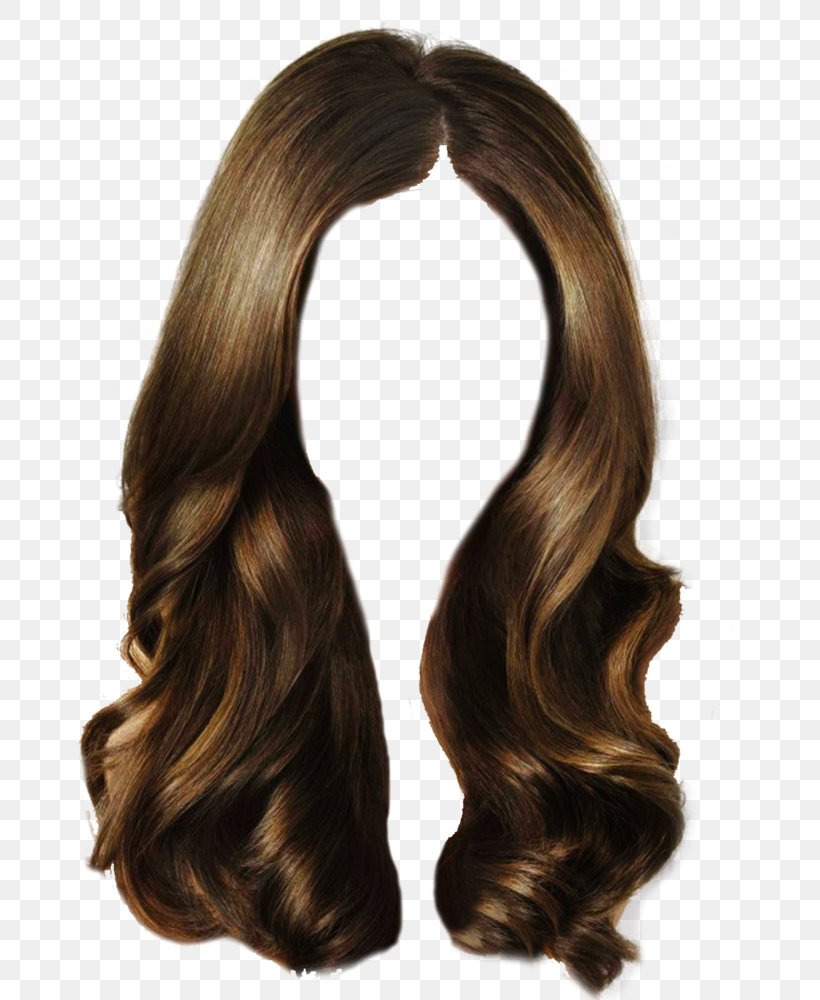 long brown wig