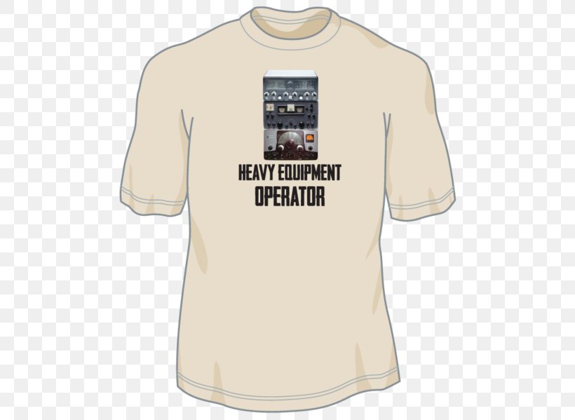 T-shirt Heavy Equipment Operator Radio, PNG, 491x599px, Tshirt, Active Shirt, Amateur Radio, Beige, Brand Download Free