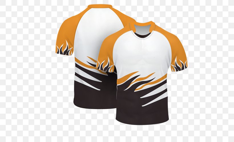 T-shirt Rugby Shirt Jersey Sportswear, PNG, 500x500px, Tshirt, Active Shirt, Clothing, Jersey, Orange Download Free
