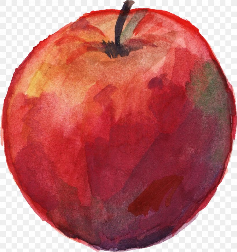 Apple Watercolor Painting, PNG, 1000x1064px, Apple, Apple Photos, Color, Drawing, Food Download Free