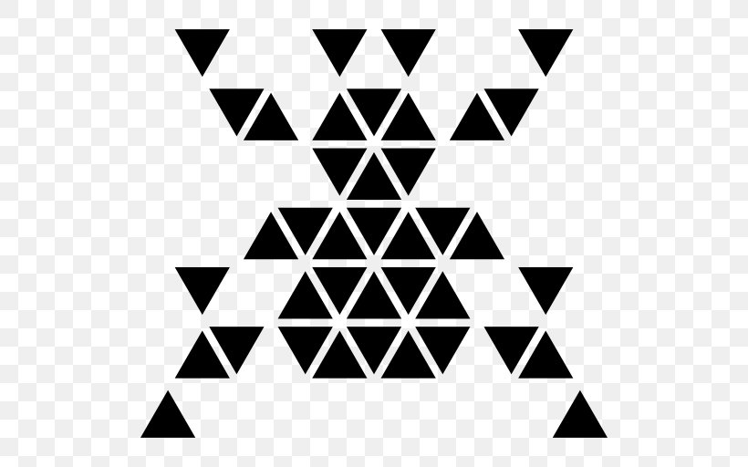 Triangle Spider Shape Square Polygon, PNG, 512x512px, Triangle, Area, Black, Black And White, Monochrome Download Free