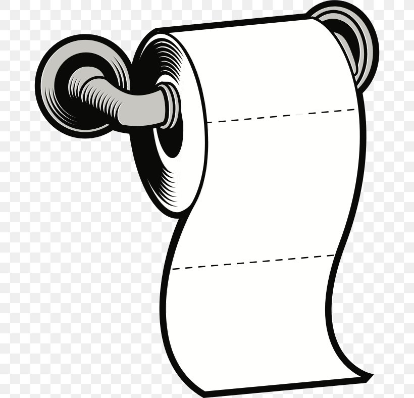 Toilet Paper Tissue Paper Clip Art, PNG, 684x788px, Paper, Bathroom, Bathroom Accessory, Black And White, Drawing Download Free
