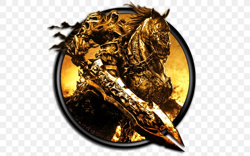 Darksiders II Xbox 360 Video Game Warhammer 40,000: Space Marine, PNG, 512x512px, Darksiders, Darksiders Ii, Game, Gold, Metal Download Free