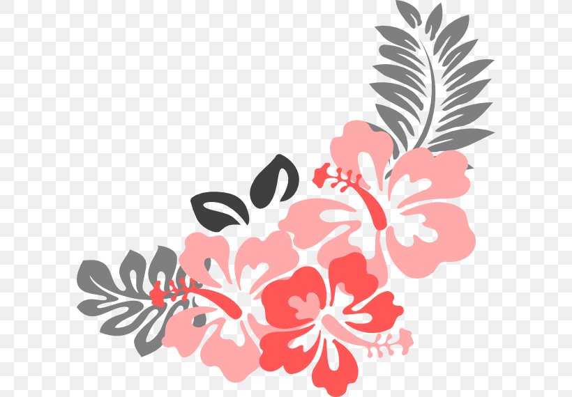 Hawaii Flower Clip Art, PNG, 600x570px, Hawaii, Black And White, Blog, Branch, Cartoon Download Free