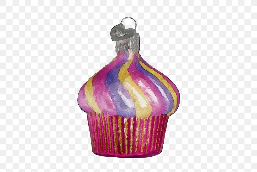 Pink Violet Purple Magenta Cupcake, PNG, 550x550px, Watercolor, Cake, Cupcake, Dessert, Holiday Ornament Download Free