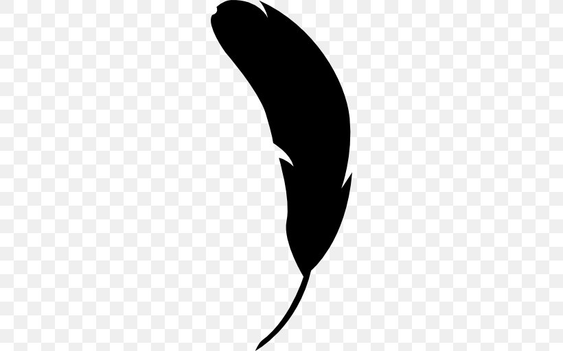 Feather Bird Shape Animal, PNG, 512x512px, Feather, Animal, Bird, Black, Black And White Download Free