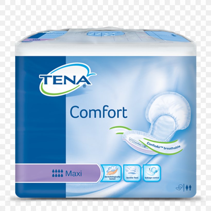 TENA Incontinence Pad Urinary Incontinence Comfort Health Care, PNG, 1000x1000px, Watercolor, Cartoon, Flower, Frame, Heart Download Free