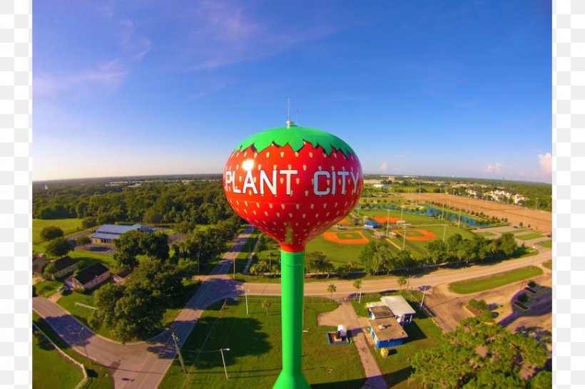 Water Storage Plant City Water Tower Strawberry, PNG, 870x580px, Water Storage, Balloon, City, Florida, Hot Air Balloon Download Free