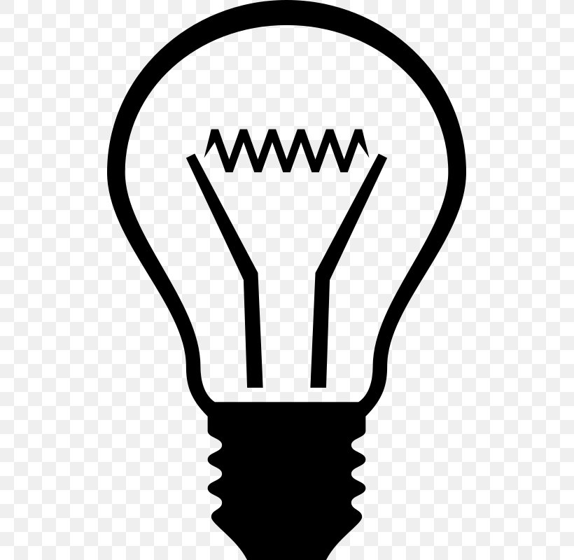 Incandescent Light Bulb Lamp Clip Art, PNG, 513x800px, Light, Artwork, Black, Black And White, Electric Light Download Free