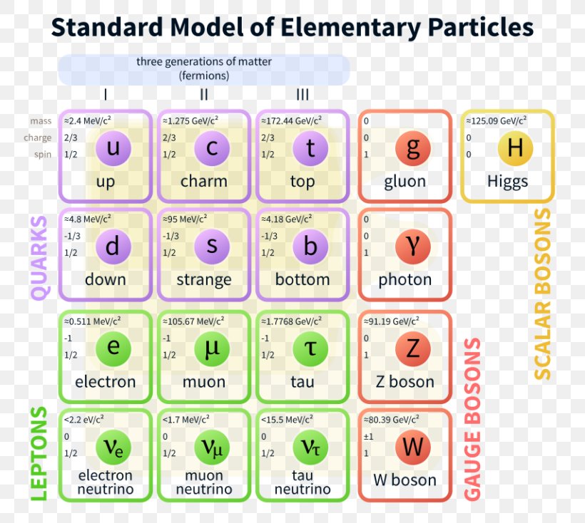 The Standard Model Of Elementary Particles Fundamental Interaction, PNG, 768x734px, Standard Model, Area, Boson, Brand, Diagram Download Free