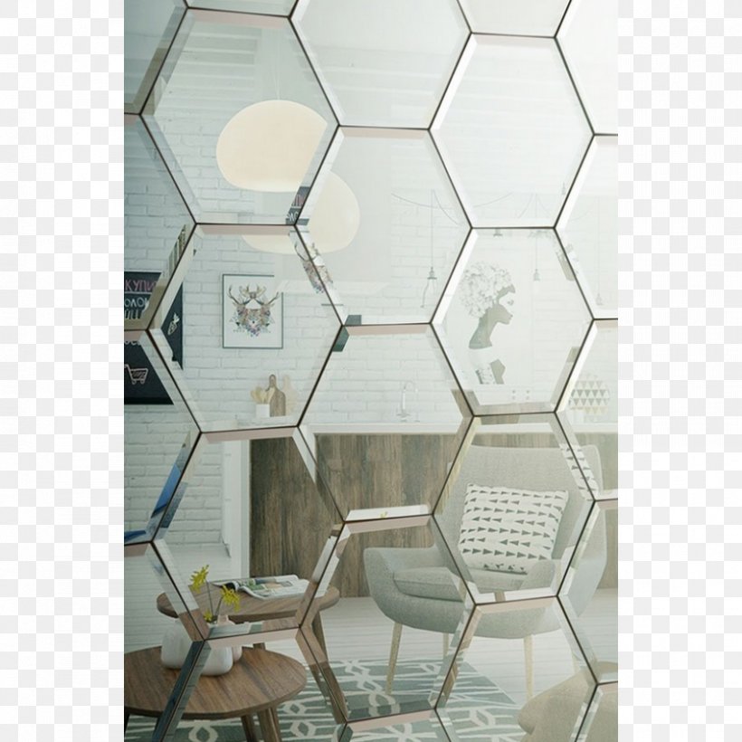Tile Mirror Hexagon Glass Wall, PNG, 850x850px, Tile, Bathroom, Bevel, Brick, Chair Download Free