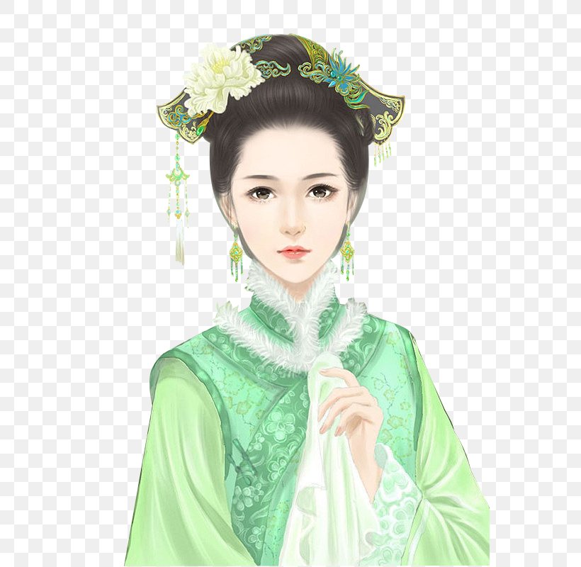 Qing Dynasty Gege Costume Drama China Illustration, PNG, 565x800px, Watercolor, Cartoon, Flower, Frame, Heart Download Free