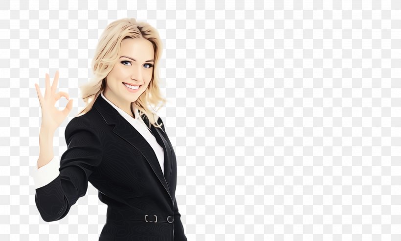 Blond Standing Outerwear Gesture Businessperson, PNG, 2576x1552px, Watercolor, Arm, Blond, Businessperson, Formal Wear Download Free