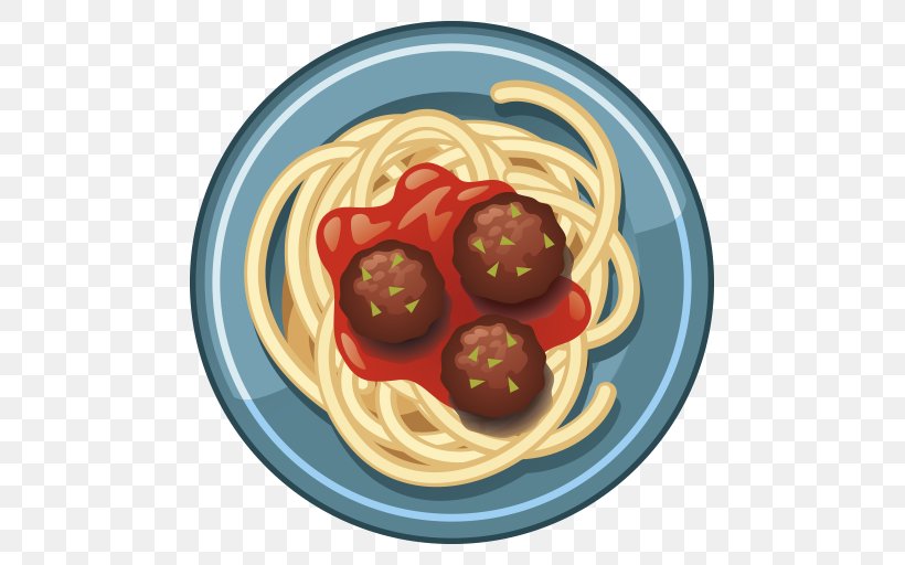 Spaghetti With Meatballs Dish Pasta Noodle, PNG, 512x512px, Meatball, Breakfast, Cuisine, Dish, Drawing Download Free